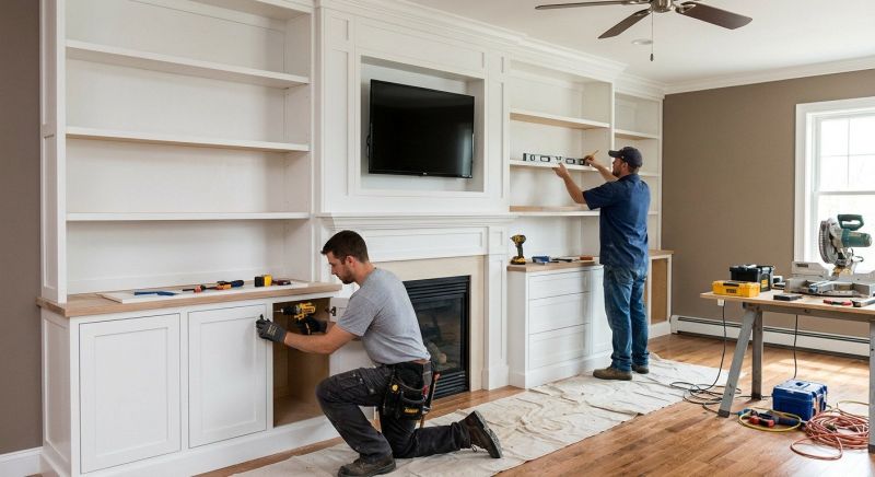 Fireplace Shelves Installation in Winston Salem, NC